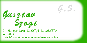 gusztav szogi business card